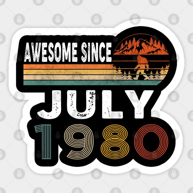 Awesome Since July 1980 Sticker by ThanhNga